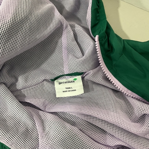 Girl Scouts Teen Packable Hooded Windbreaker Size Large - Picture 5 of 9